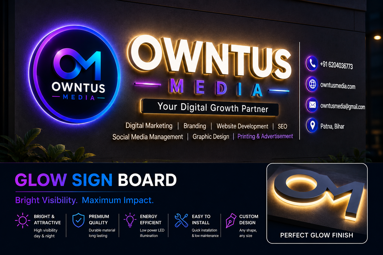 Glow Sign Board